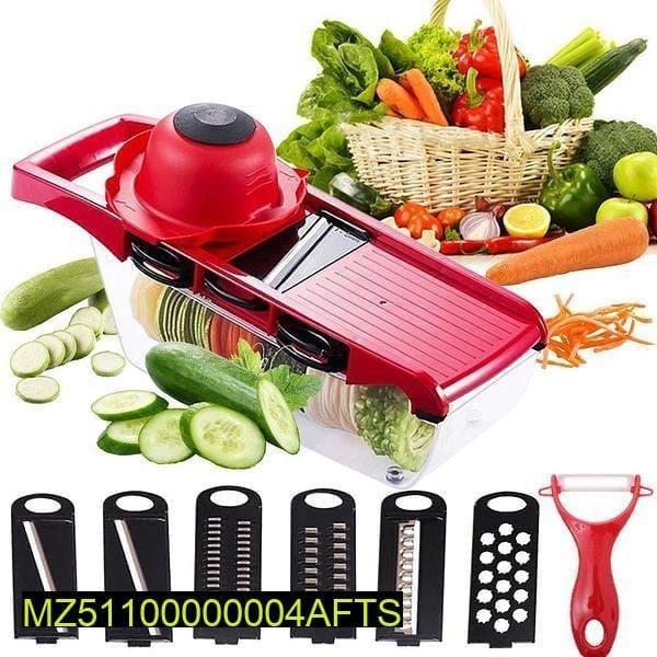 10 in 1 Mandoline Slicer Vegetable Cutter with Stainless Steel Blade Manual Potato Peeler Carrot Cheese Grater Dicer Kitchen Tool